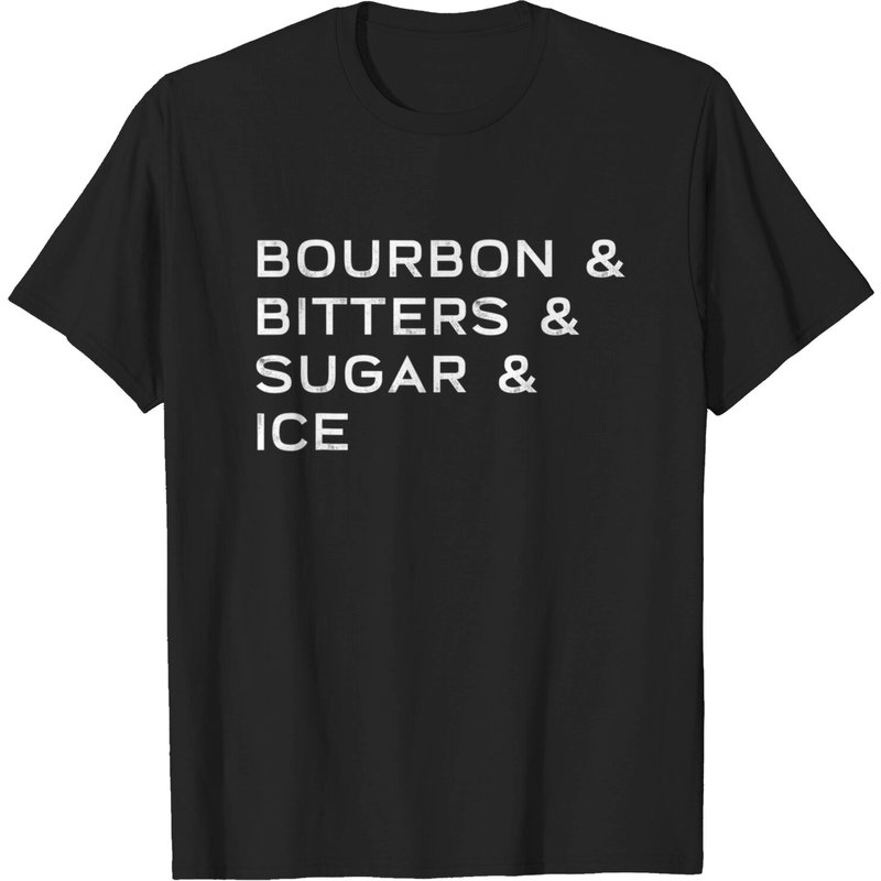 Old Fashioned Ingredient List For Bourbon Cocktail Drinkers T-shirt — T-shirts pour hommes