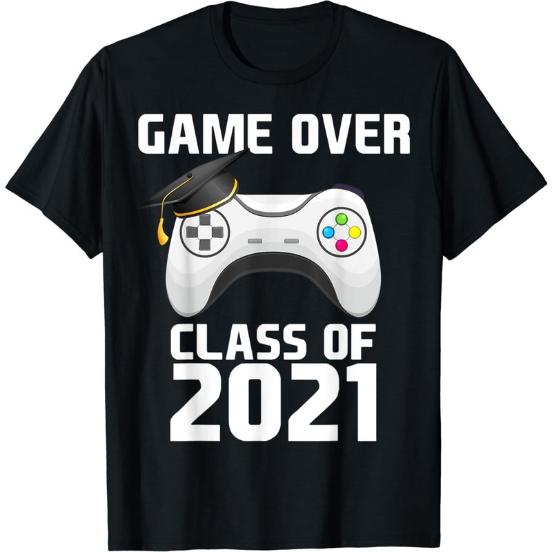 Game Class Of 2021 College School Is Over Gamer Graduation T-shirt — T-shirts pour hommes