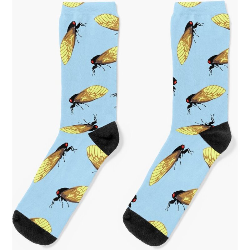 Cicada Unisex Socks — Chaussettes fantaisie