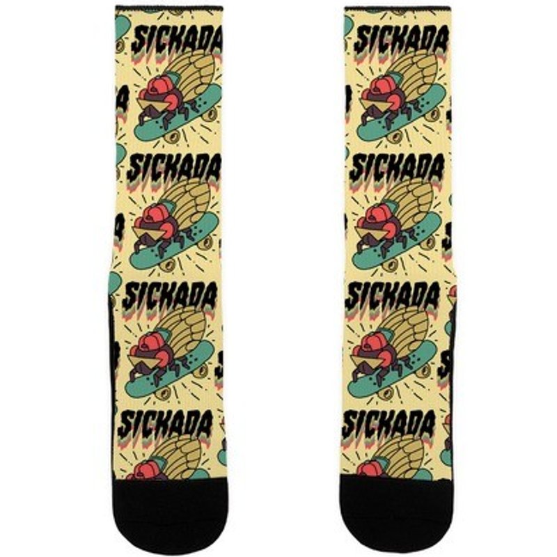 Cicada Unisex Socks Sickada — Chaussettes fantaisie