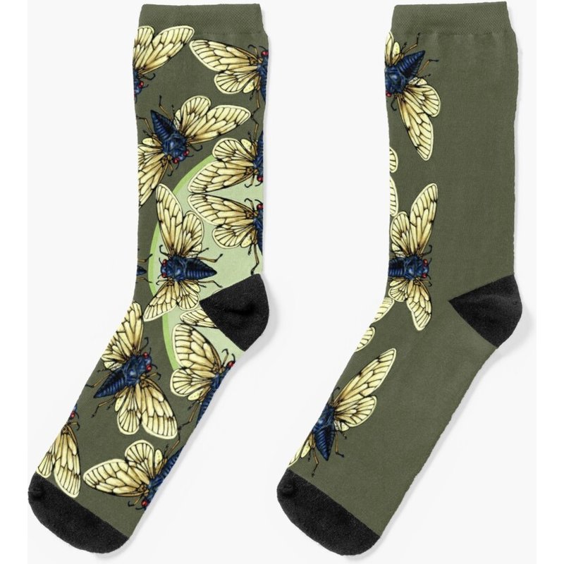 Cicada Unisex Socks — Chaussettes fantaisie