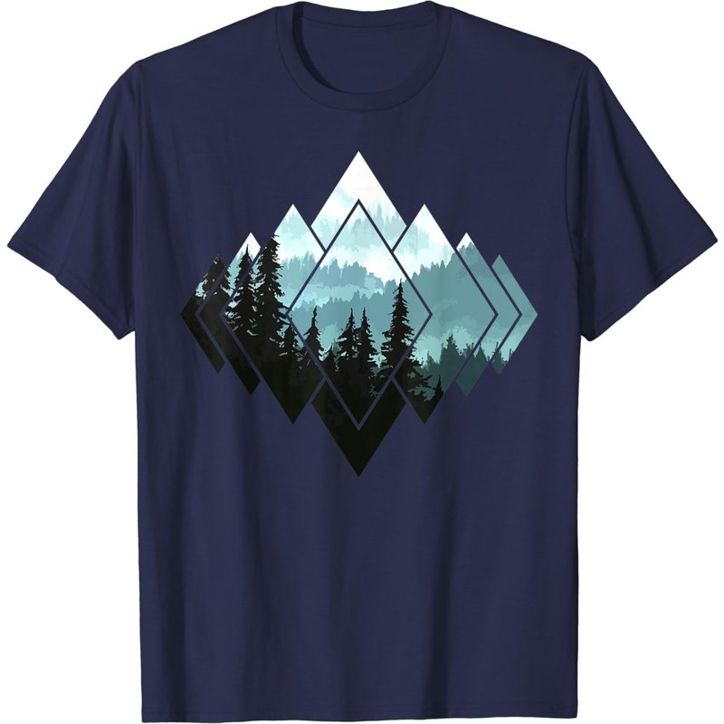 Forest Nature Mountains Trekking Hiking Camping Outdoor Gift T-shirt