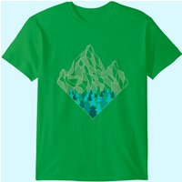 Minimal Mountains Geometry Outdoor Hiking Nature T-shirt