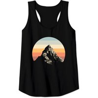 Mountain Sunset Circle Rainbow Outdoors Nature Hiking Fan Tank Top
