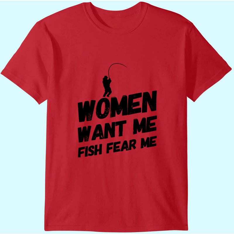 Women Want Me Fish Fear Me T-shirt — T-shirts pour hommes