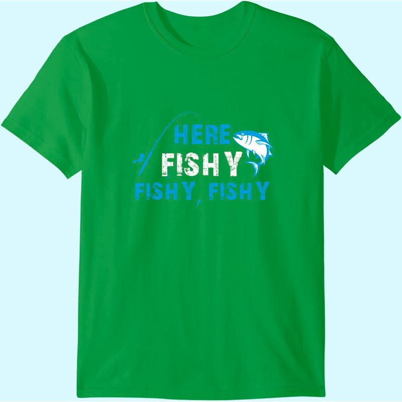 Funny Here Fishy Fishing T-shirt — T-shirts pour hommes