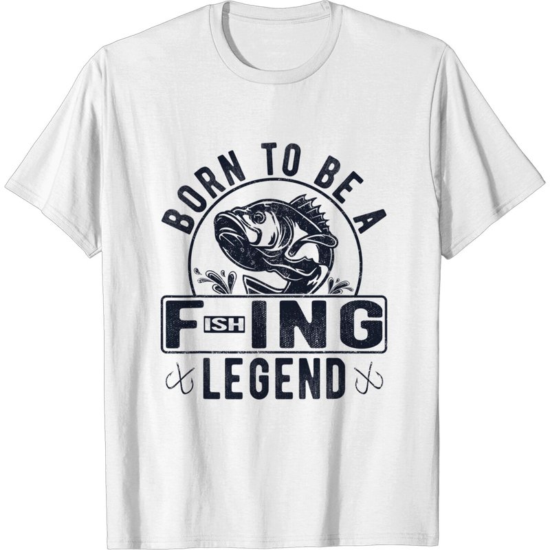 Born To Be A Fishing Legend Funny Sarcastic Fishing Humor T-shirt — T-shirts pour hommes