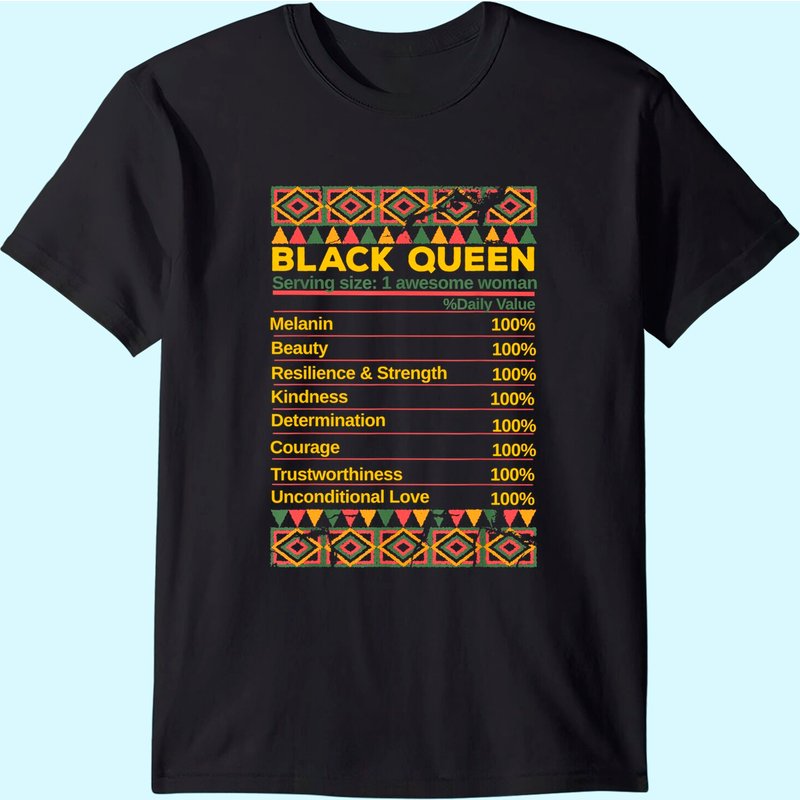 Black Queen Ingredient Table Juneteenth Proud Black Girl T-shirt — T-shirts pour hommes
