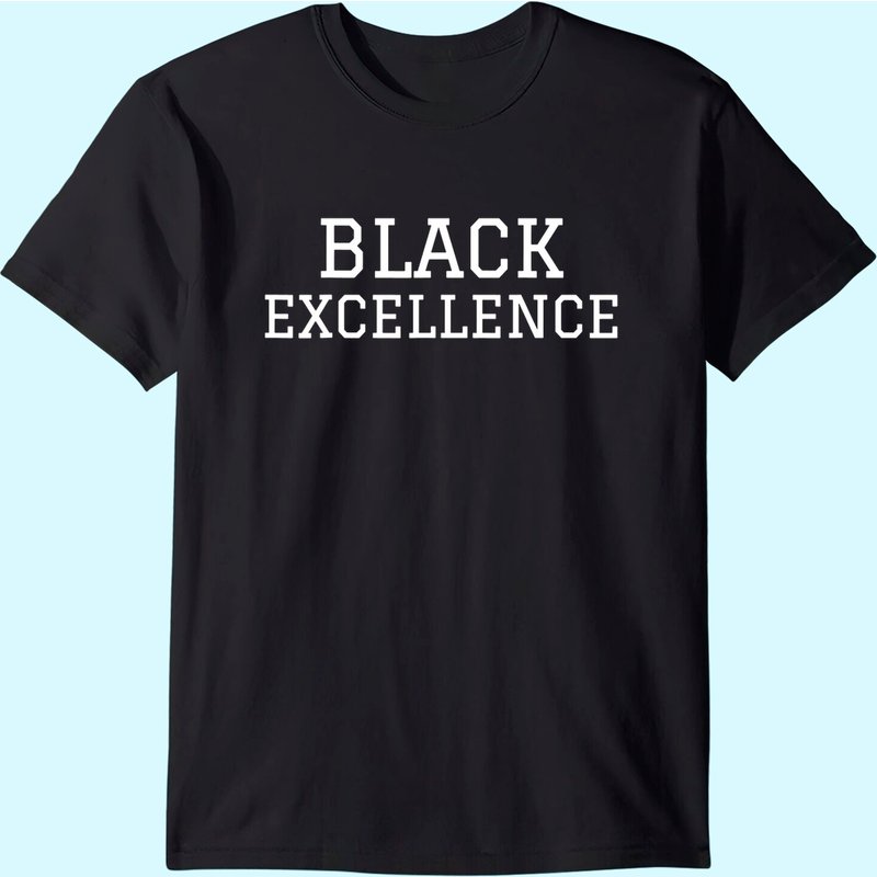 Black Excellence Black Power T-shirt White Print — T-shirts pour hommes