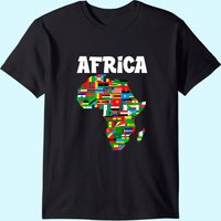 Africa T-shirt Proud African Country Flags Continent Love