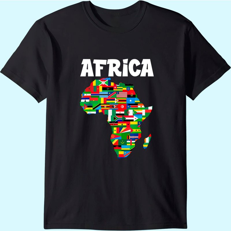 Africa T-shirt Proud African Country Flags Continent Love — T-shirts pour hommes