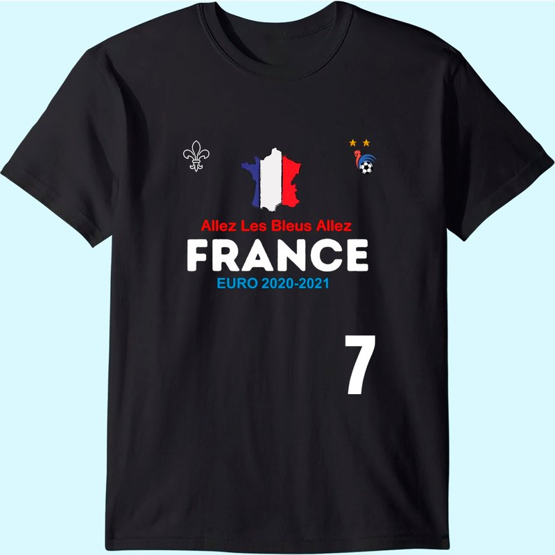 Euro 2024 Men's T Shirt France Flag Football — T-shirts pour hommes