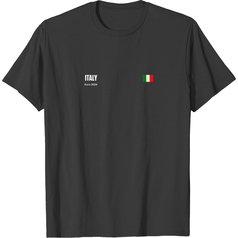 Euro 2024 Men's T Shirt Italy Double Sided Team Flag — T-shirts pour hommes