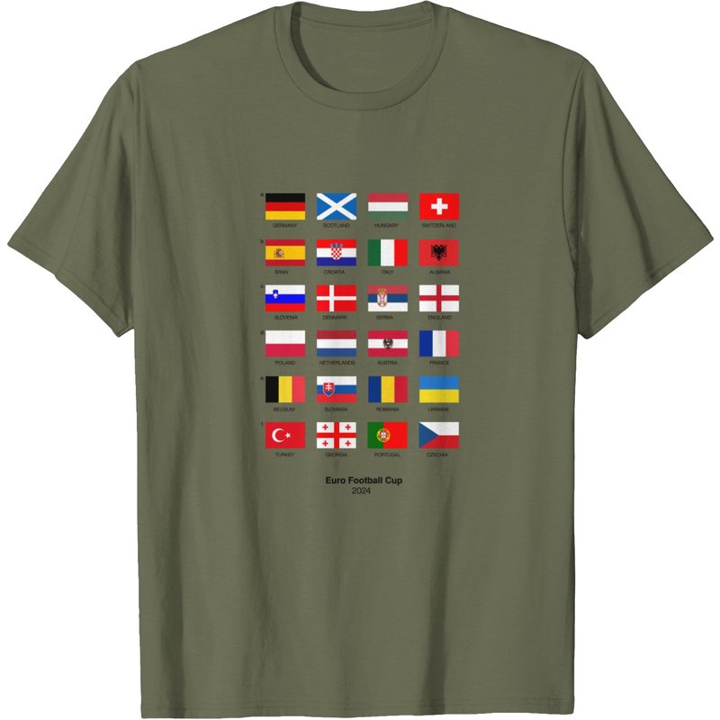 Euro 2024 Men's T Shirt Teams Flags Football Cup — T-shirts pour hommes