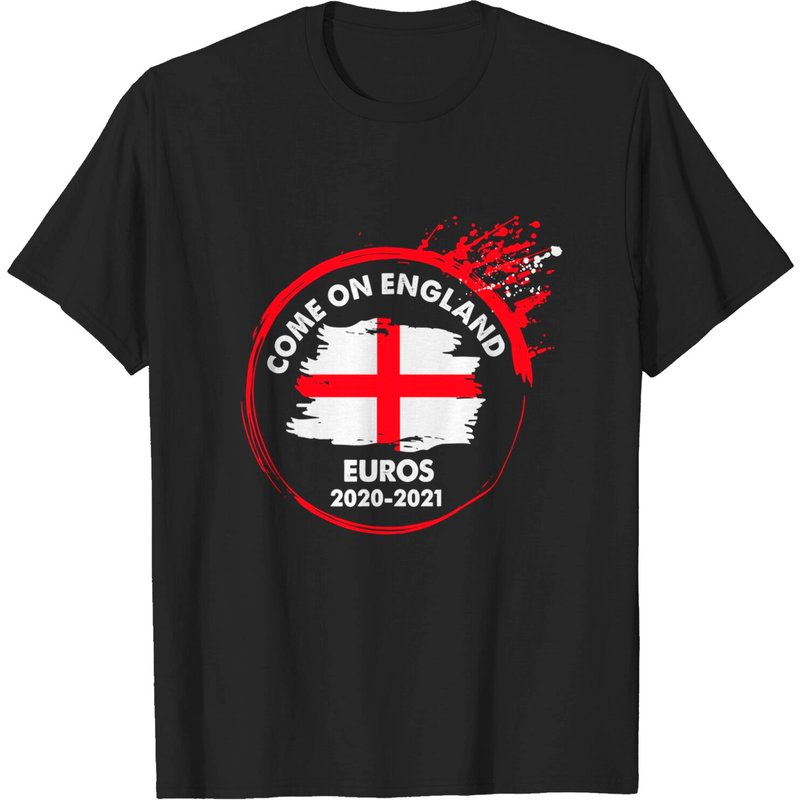 Come On England Euros 2020-2021 T Shirt Fans Graphic Design T-shirt