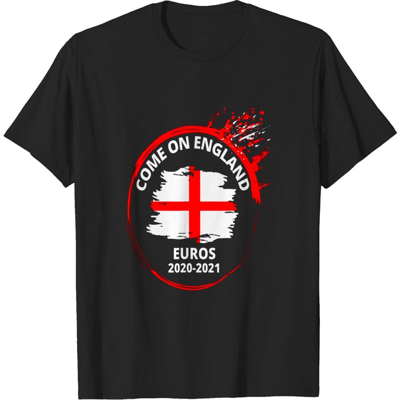 Come On England Euros 2020-2021 T Shirt Fans Graphic Design T-shirt — T-shirts pour hommes