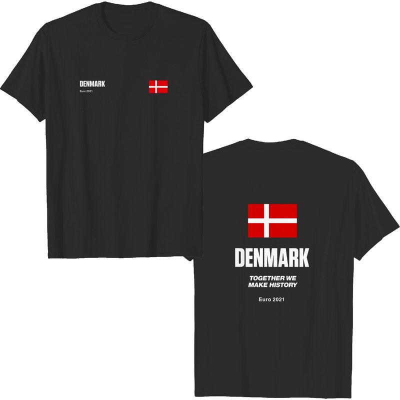 Euro 2021 Danish Shirt - Denmark Football Team Double-sided T-shirt — T-shirts pour hommes