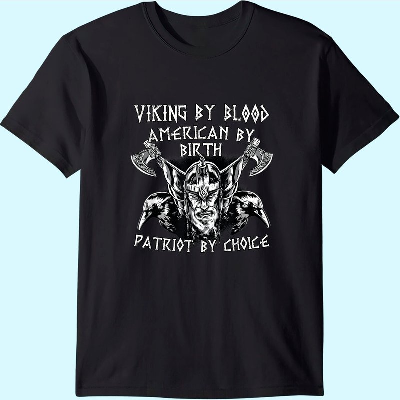 Viking American Patriot Shirt — Mens T Shirts