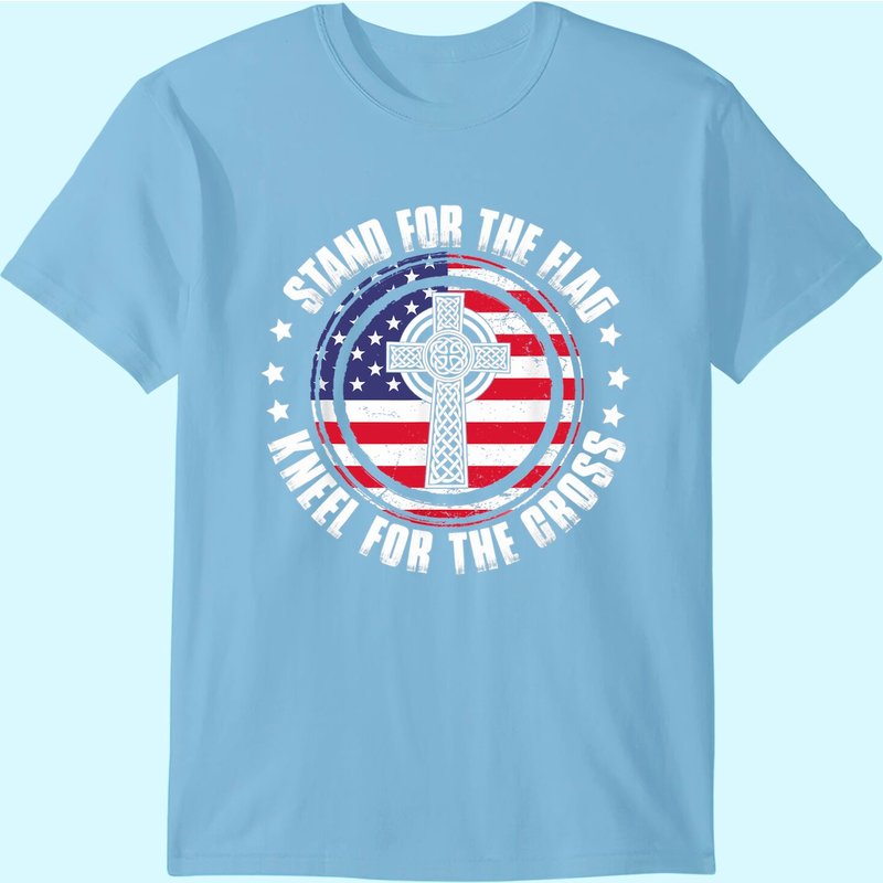 Stand For The Flag Kneel For The Cross American Patriot T-shirt — Mens T Shirts