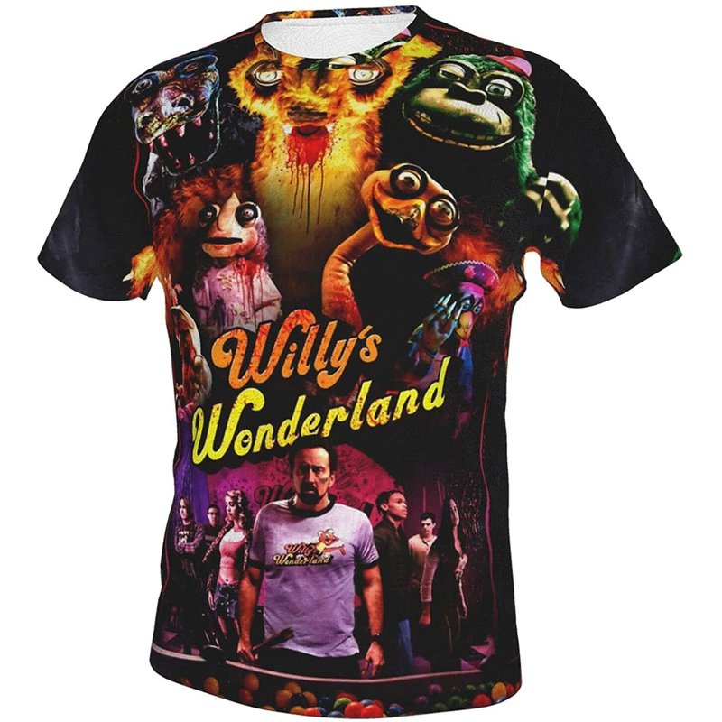Willy's Joyful Wonderland 3d Shirt Four Season Men T Shirts Tops Casual Male O-neck Short Sleeves Shirts — Mens T Shirts