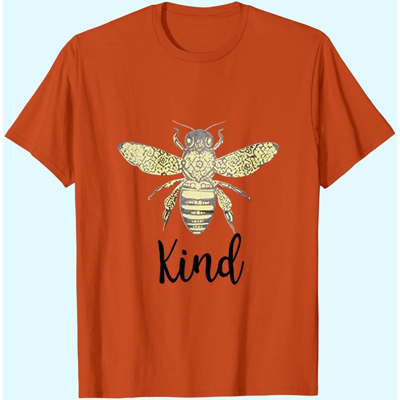 Bee Kind Graphic Womens T Shirts Junior Teen Girls Short Sleeve Crew Neck Summer Casual Loose Tee Tops — Mens T Shirts