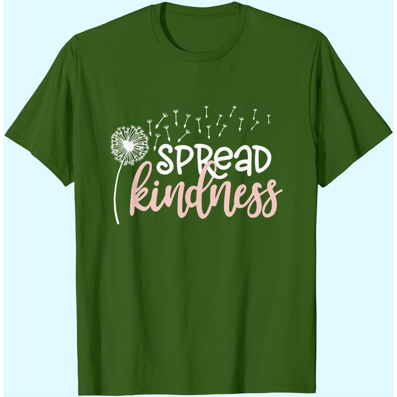 Spread Kindness Shirt Women Funny Dandelion Graphic Casual Life Shirts Tees Cute Kind Inspirational Tshirt With Saying