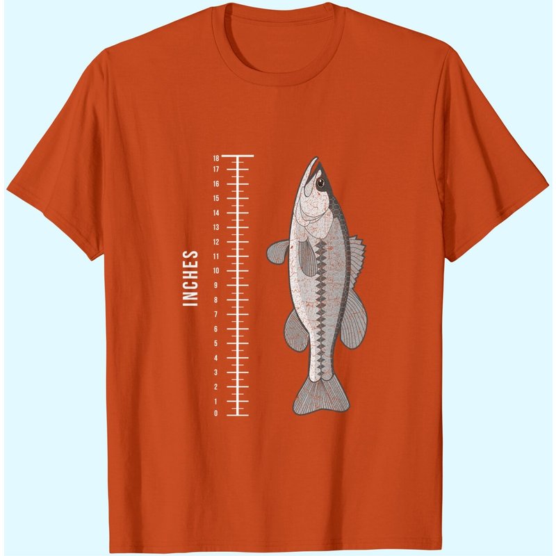 Fishing Ruler Tee Dad Fishermen Grandpa Fathers Day Gift T-shirt