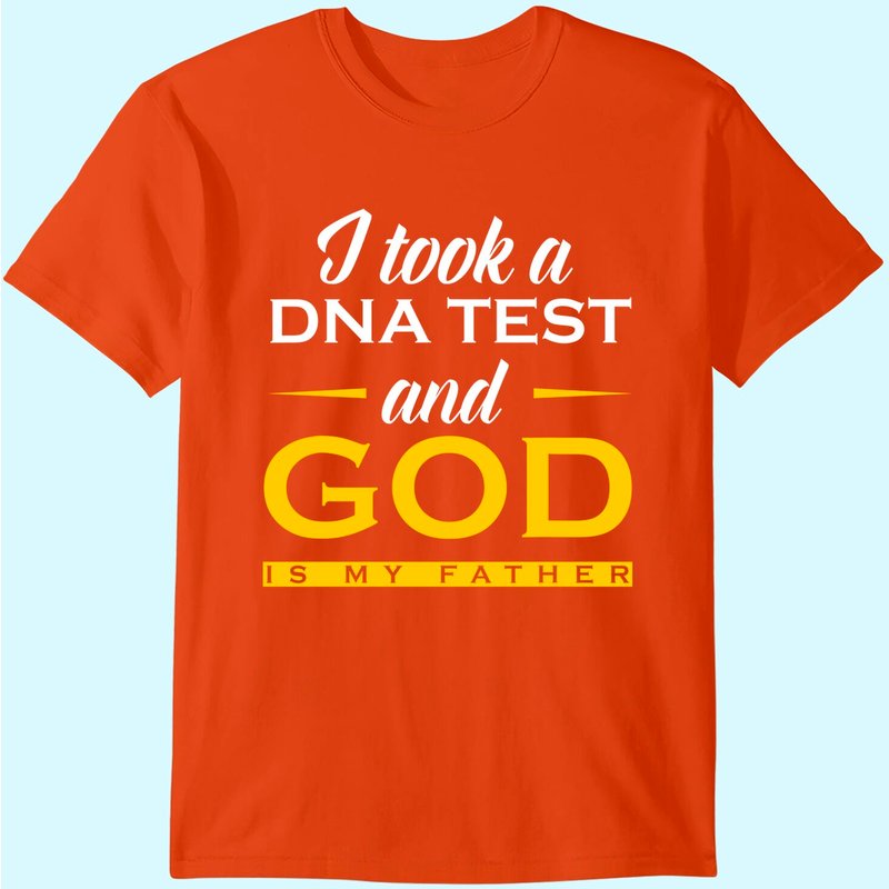 Christian T-shirt I Took A Dna Test God Is My Father — T-shirts pour hommes