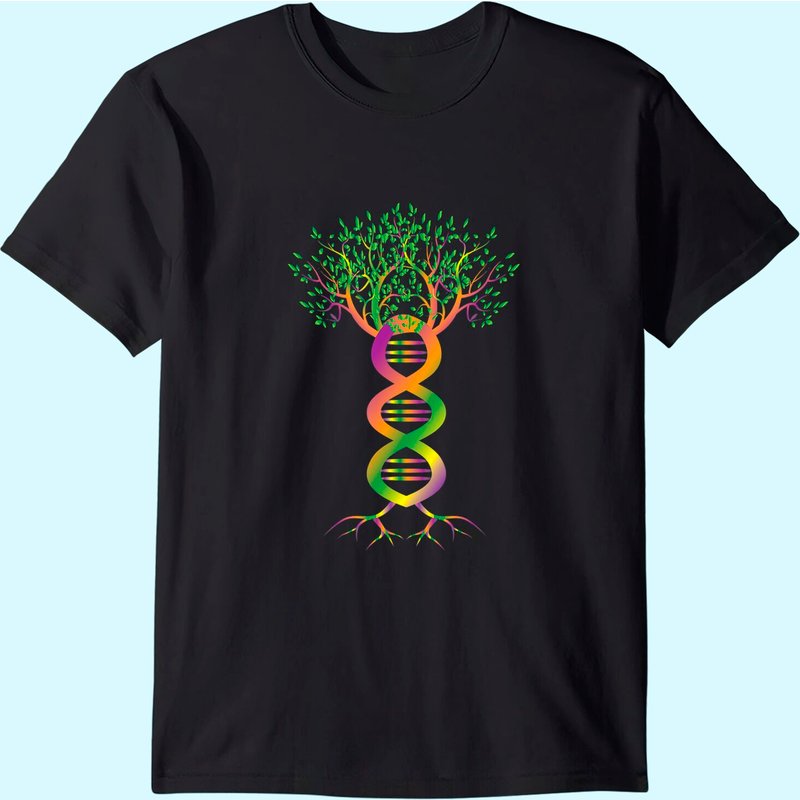 Genetics Tree Of Life Shirt Science Dna Biology Colors T-shirt — T-shirts pour hommes