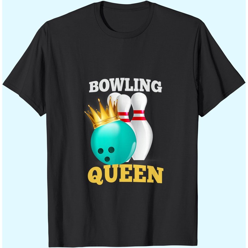 Bowling Queen Rolling Bowlers Outdoor Sports Novelty T-shirt — T-shirts pour hommes