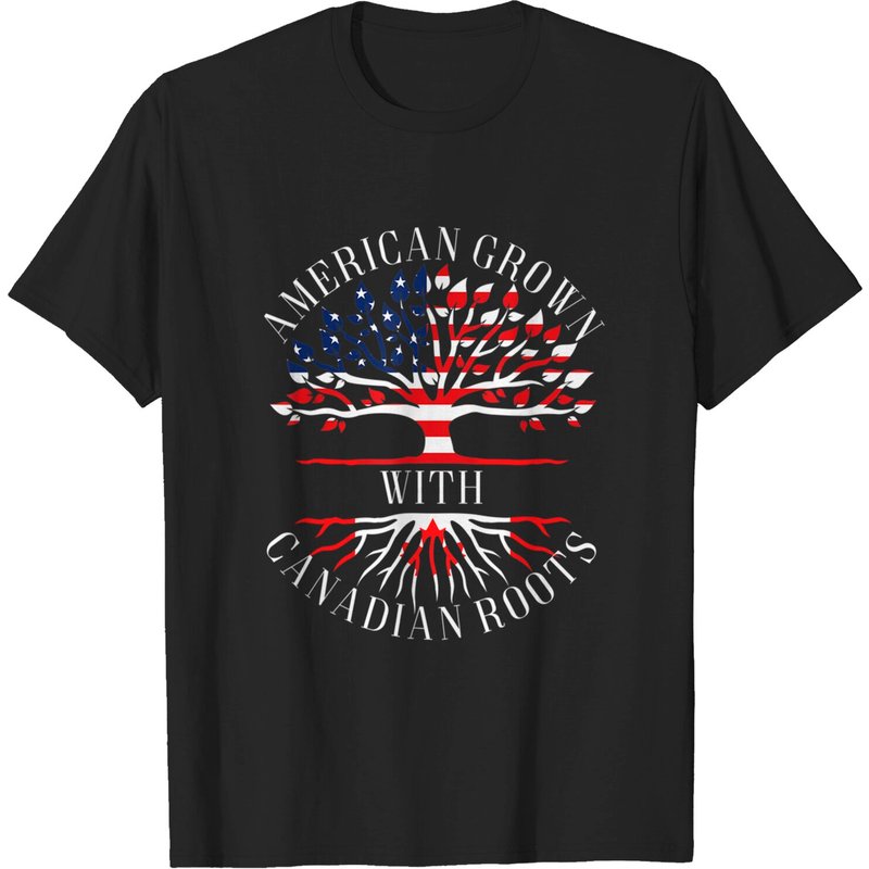 Canadian Pride Usa American Grown With Canadian Roots Canada T-shirt — T-shirts pour hommes