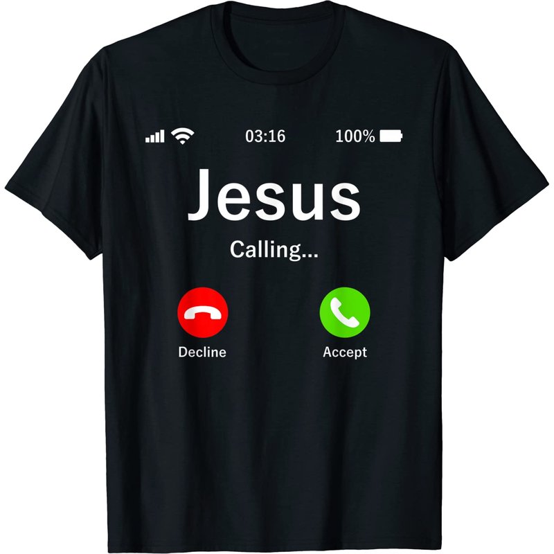 Jesus Is Calling - Christian T-shirt — T-shirts pour hommes