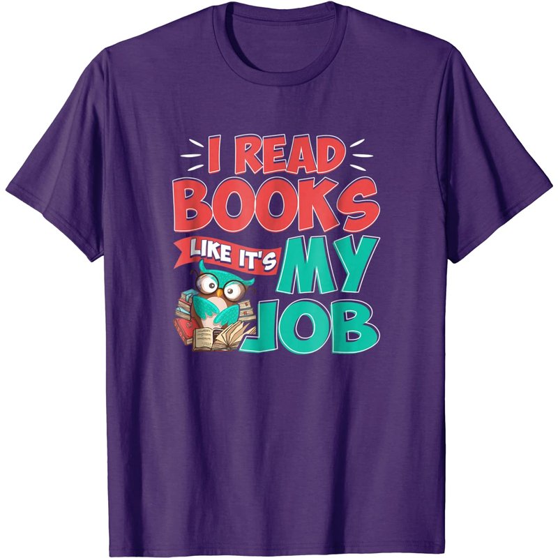 I Read Books Like It's My Job Hobby Bibliophile Tshirt — T-shirts pour hommes