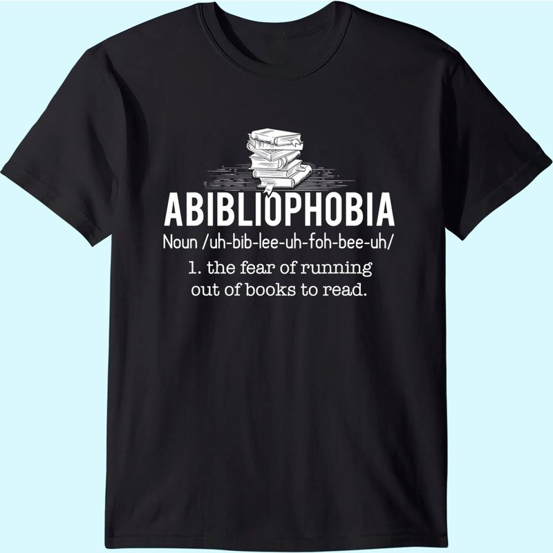 Abibliophobia - Funny Reading Bookworm Reader Gift T-shirt — T-shirts pour hommes