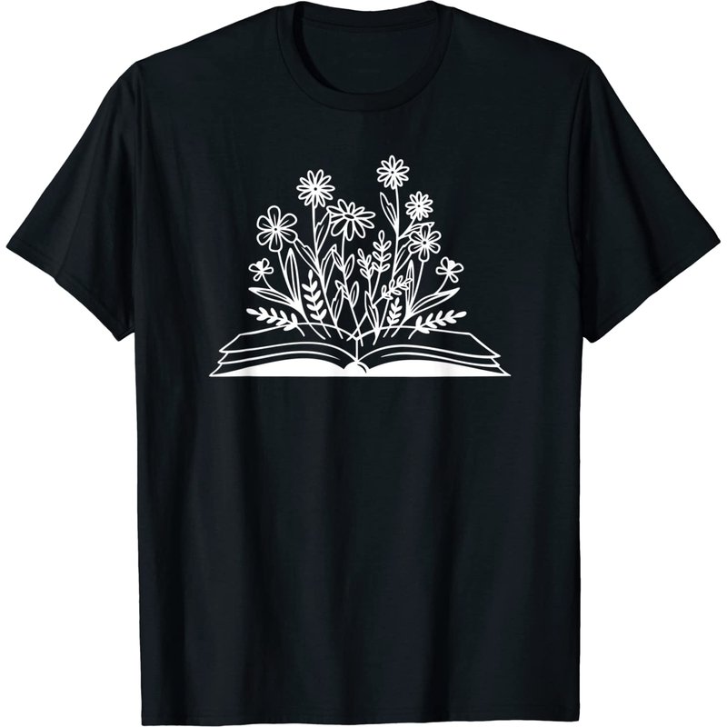 Wildflower Book Funny Reading Book Lover Gifts T-shirt — T-shirts pour hommes