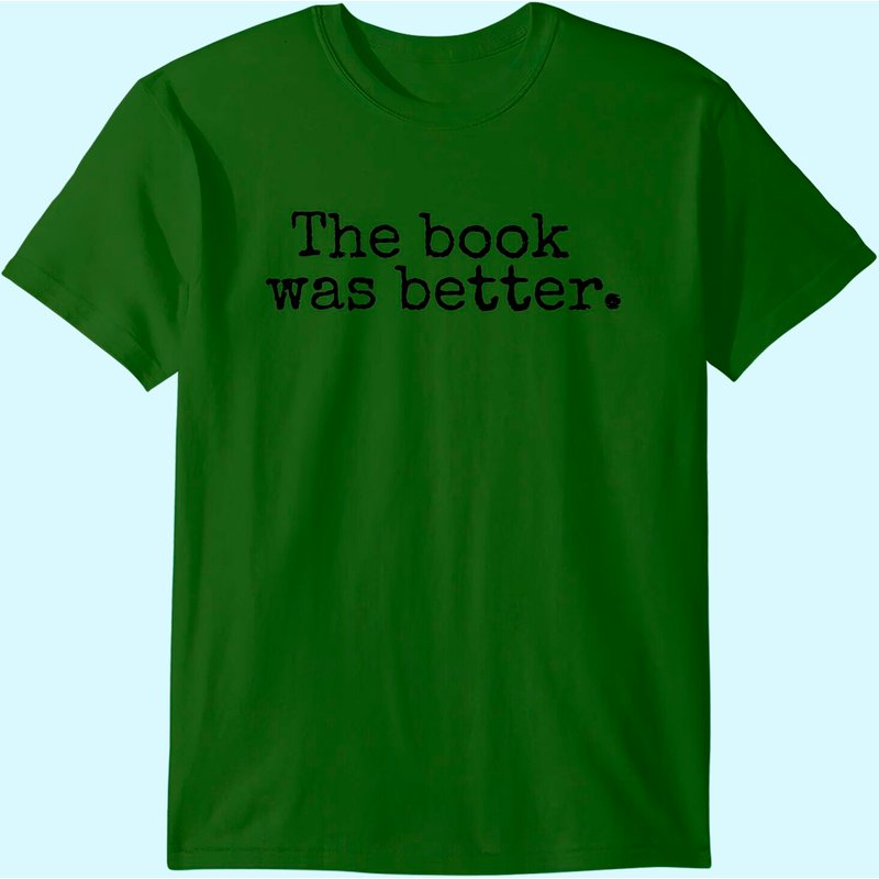The Book Was Better T-shirt Typewriter Style Book Lover Gift — T-shirts pour hommes