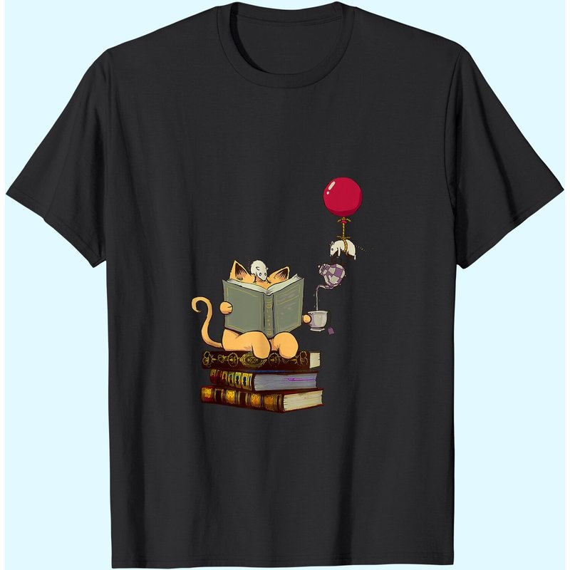 Kittens, Cats, Tea,books And Balloon Gift T Shirt — T-shirts pour hommes