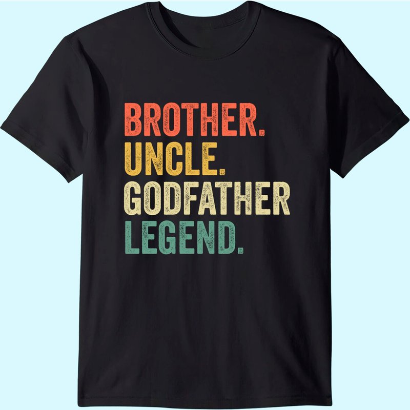 Mens Uncle Godfather Shirt Christmas Gifts From Godchild Funny T-shirt — T-shirts pour hommes