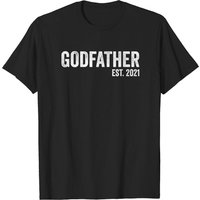 Mens Godfather Proposal 2021 Promoted To Godfather Family Baptism T-shirt