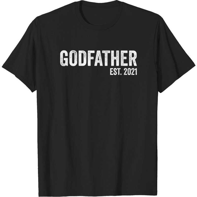 Mens Godfather Proposal 2021 Promoted To Godfather Family Baptism T-shirt — T-shirts pour hommes