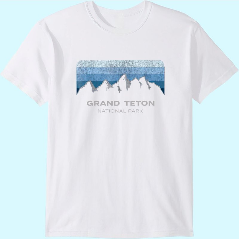 Grand Teton National Park Tshirt: Winter Edition — T-shirts pour hommes