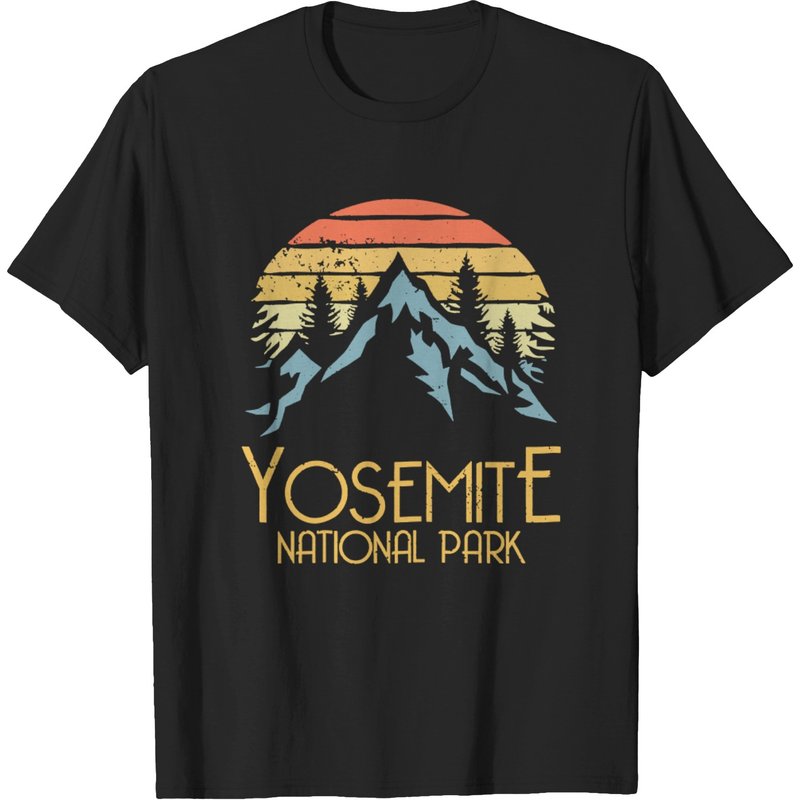 Vintage Yosemite National Park California T Shirt — T-shirts pour hommes