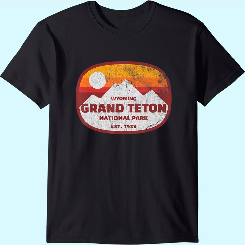 Vintage Grand Teton National Park T-shirt -- Distressed — T-shirts pour hommes