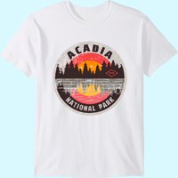 Vintage Acadia National Park Maine Camping Hiking T-shirt
