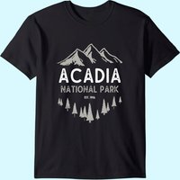 Acadia National Park T-shirt Est 1916 Vintage Maine Shirt — T-shirts pour hommes