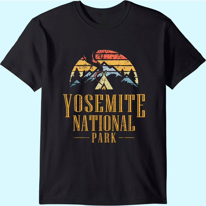 Vintage Yosemite National Park Campfire T Shirt