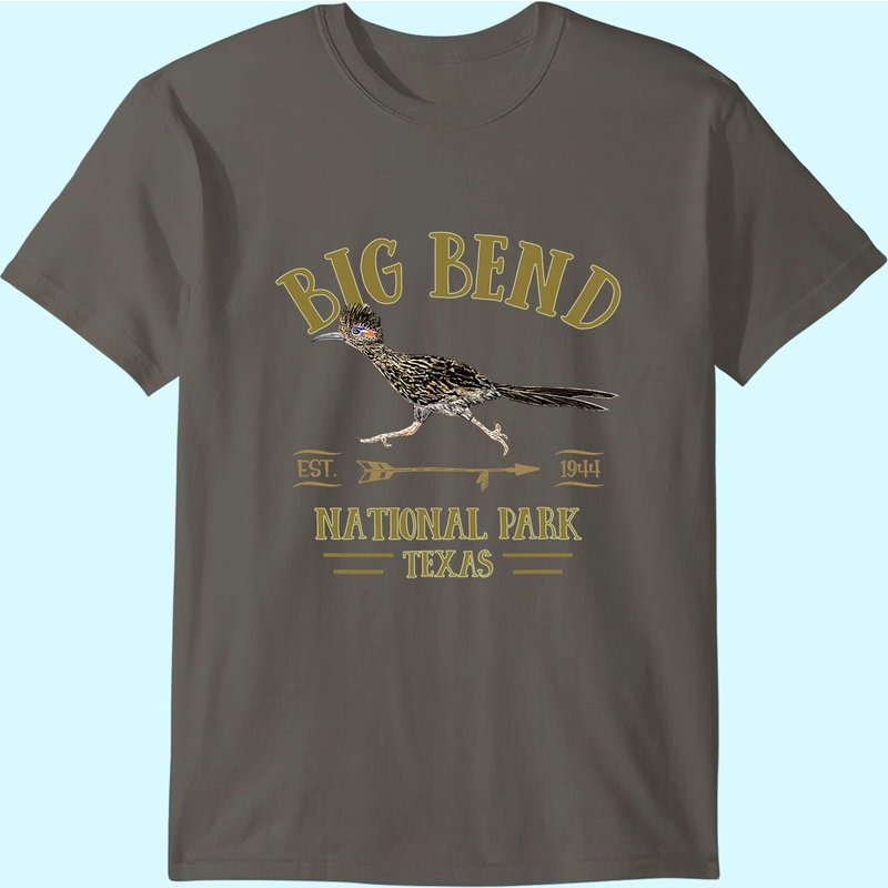 Big Bend National Park Roadrunner Np Texas Tourist Souvenir T-shirt — T-shirts pour hommes