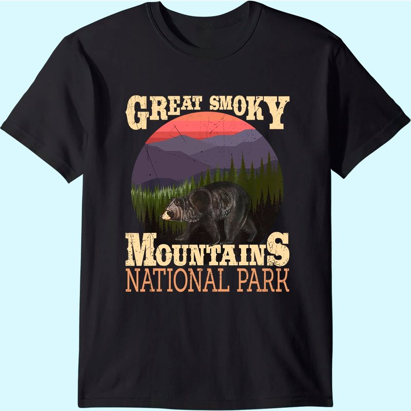 Great Smoky Mountains National Park - Hiking & Camping T-shirt — T-shirts pour hommes