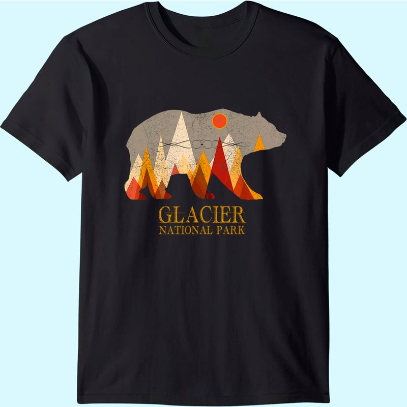 Glacier National Park Grizzly Bear Montana T-shirt — T-shirts pour hommes