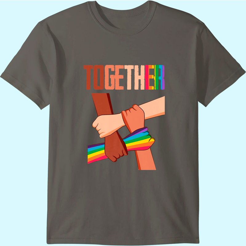 Equality Social Justice Human Rights Together Rainbow Hands T-shirt — T-shirts pour hommes